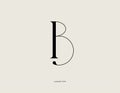 Minimalist elegant logo in the shape of the letter \